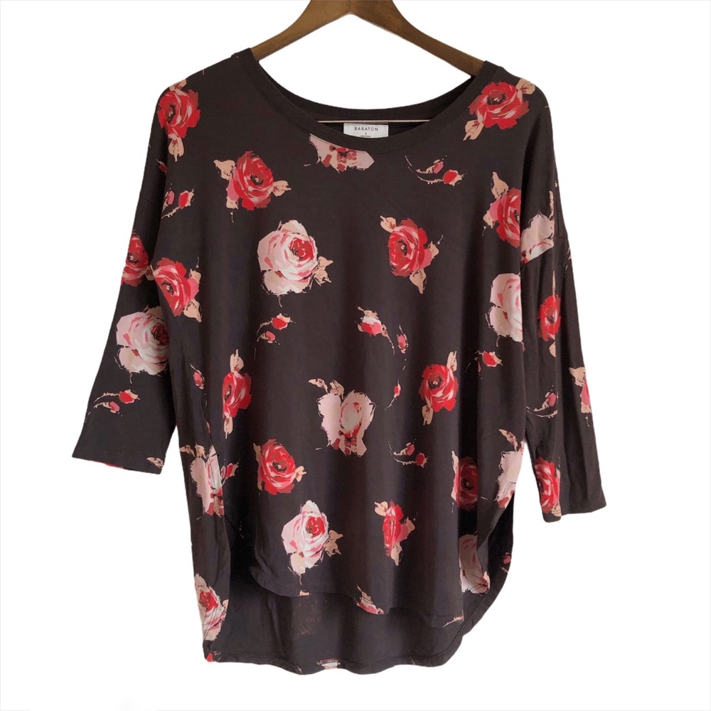 BABATON ARITZIA Norris Floral Flowy Blouse Top